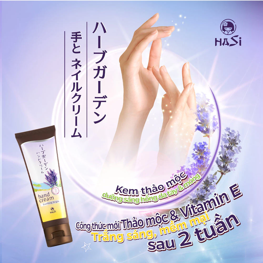 Kem dưỡng tay Hasi thảo mộc dưỡng sáng da tay & móng 80g