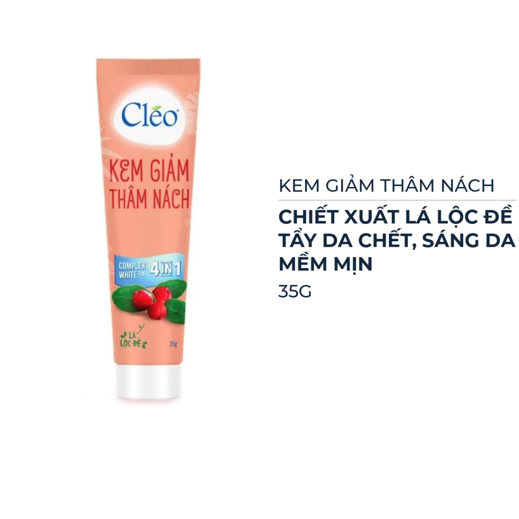Kem giảm thâm nách Cléo chiết xuất lá lộc đề 35g