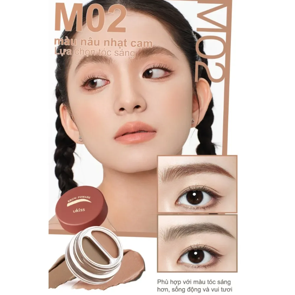 Kem lông mày Ukiss Mousse 2.5g (nhiều màu)