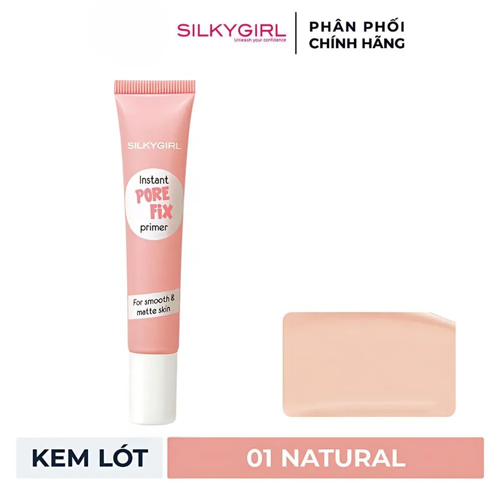 Kem lót che lỗ chân lông Silkygirl màu 01 natural 15ml