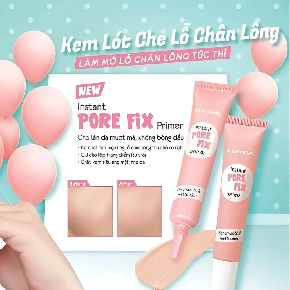 Kem lót che lỗ chân lông Silkygirl màu 01 natural 15ml