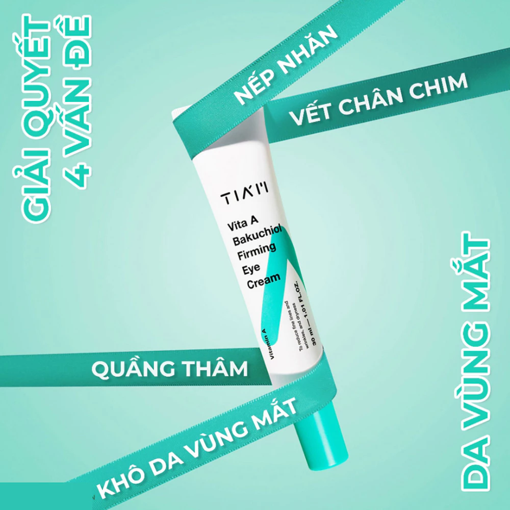 Kem mắt Tia'm giảm nếp nhăn, mờ quầng thâm, tái tạo da 30ml