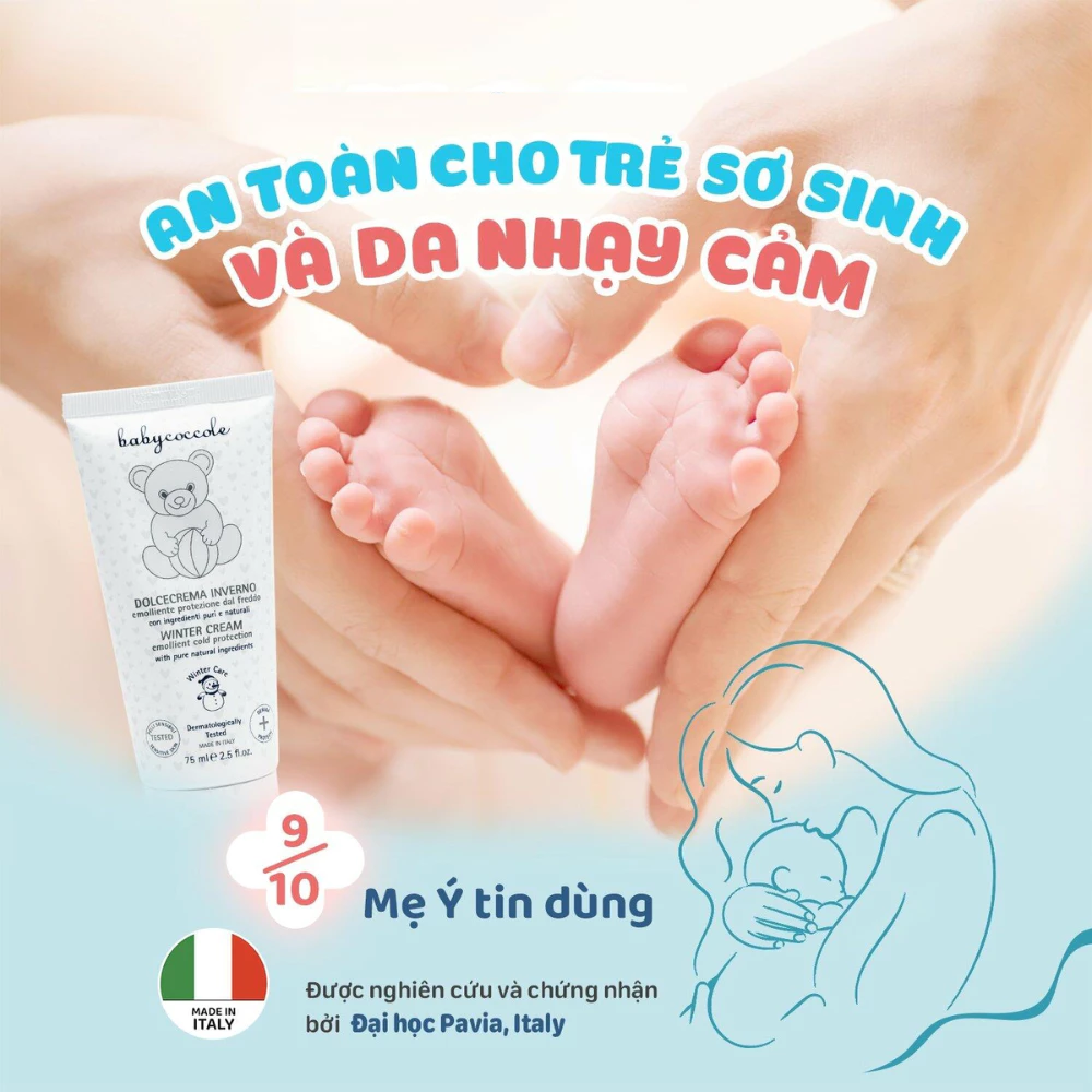 Kem nẻ và giữ ấm mùa đông Babycoccole 75g dành cho bé trên 0 tháng tuổi