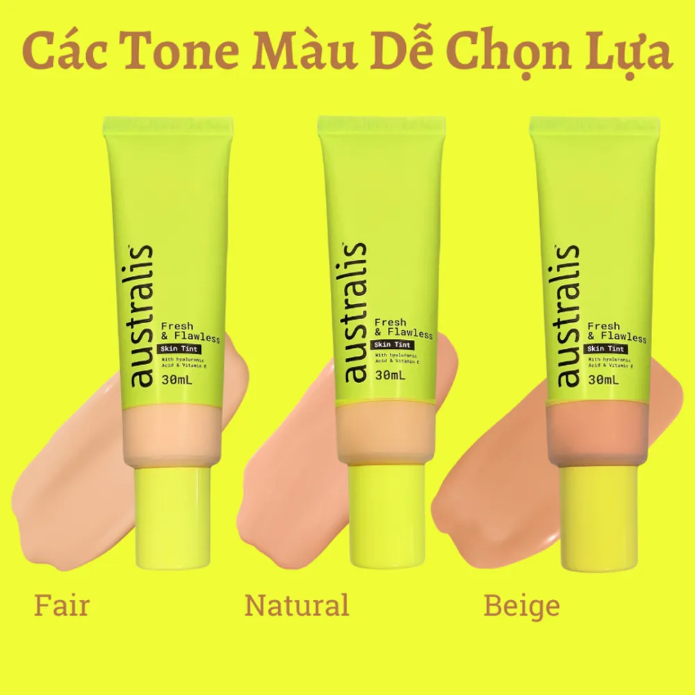 Kem nền Australis sáng mỏng mịn 30ml
