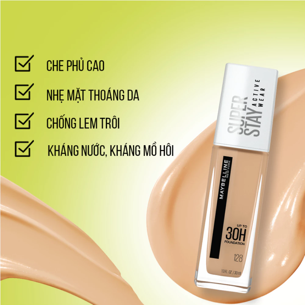 Kem nền Maybelline 30h lâu trôi che phủ cao - #110/#112 30ml