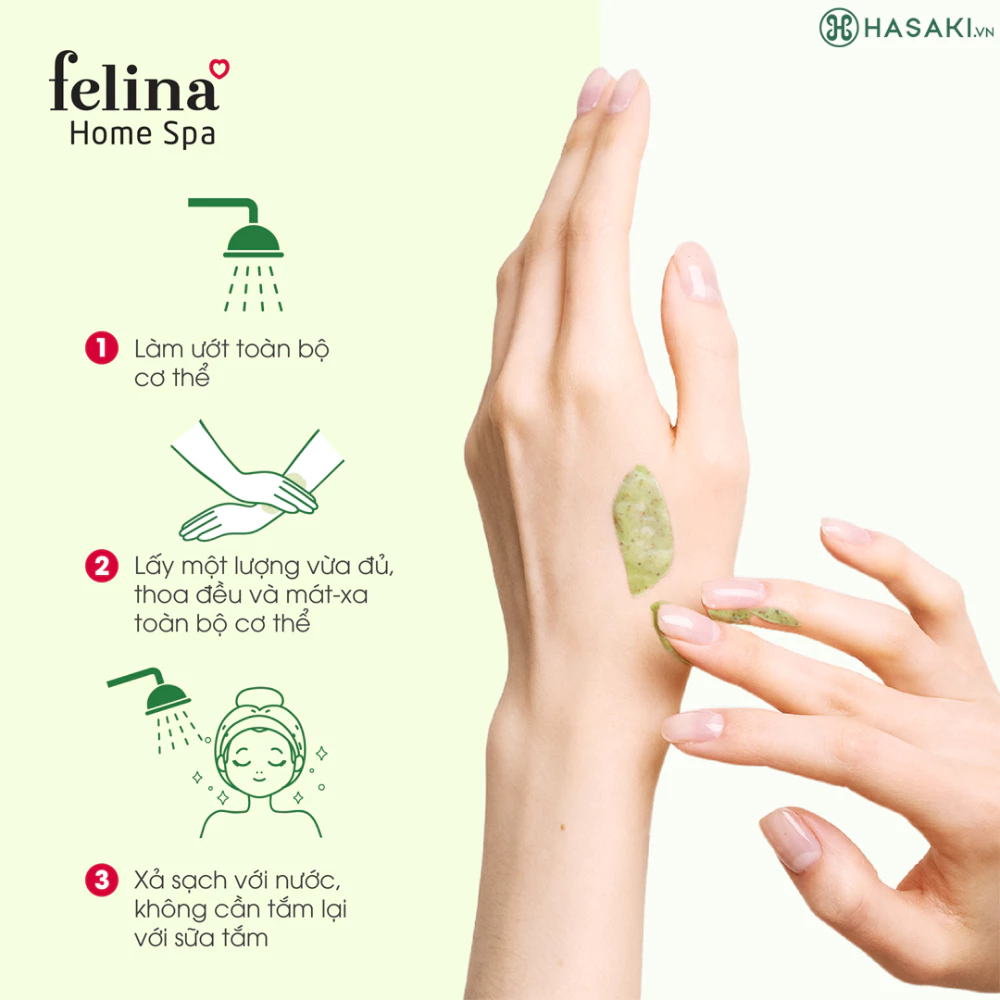 Kem tắm tẩy tế bào chết Felina chiết xuất bơ 200g /400g