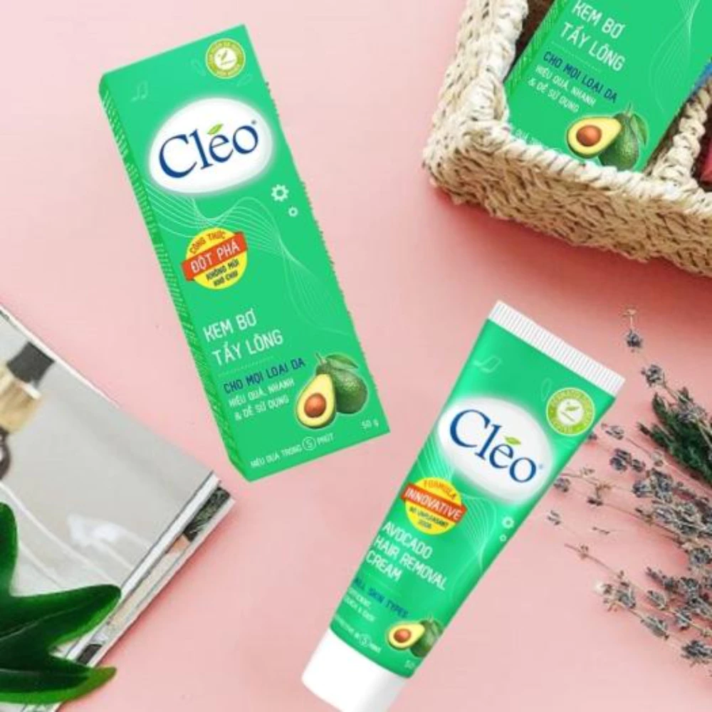 Kem tẩy lông Cleo chiết xuất bơ công thức đột phá 50g