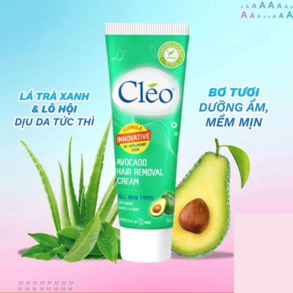 Kem tẩy lông Cleo chiết xuất bơ công thức đột phá 50g