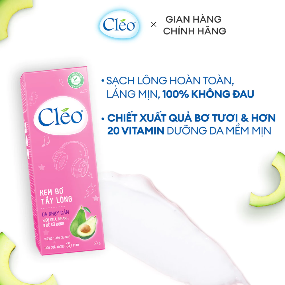 Kem tẩy lông Cléo dành cho da nhạy cảm 25g/50g