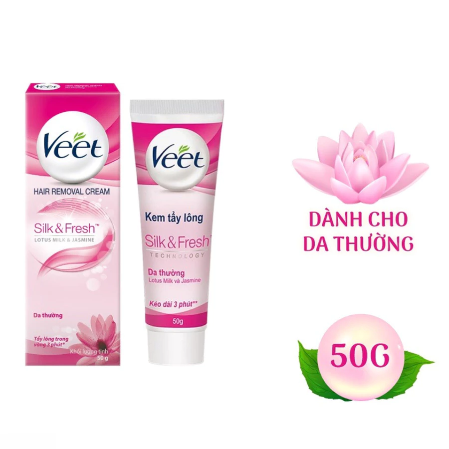 Kem tẩy lông Veet Silk & Fresh dành cho da thường 25g/50g
