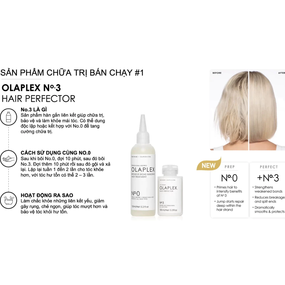 Kem ủ Olaplex No.3 phục hồi tóc hư tổn 100ml