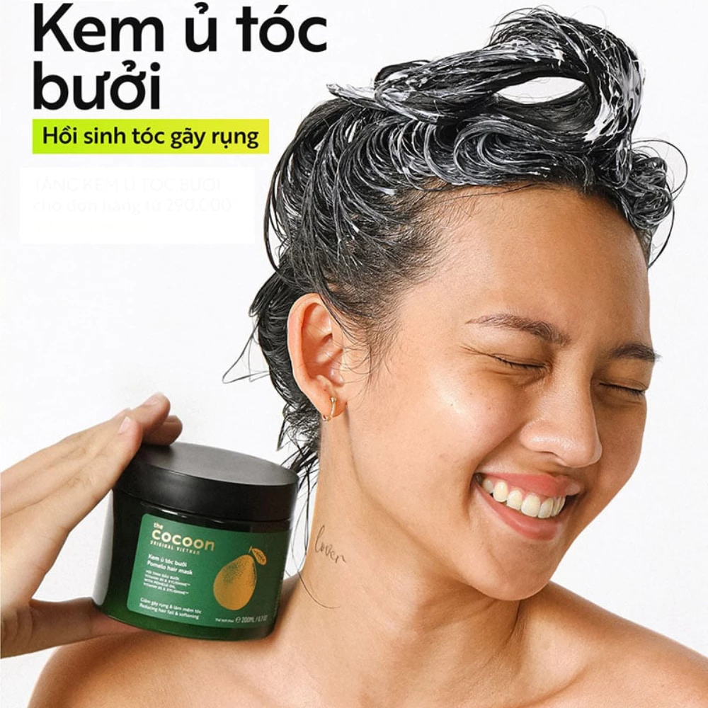 Kem ủ tóc bưởi Cocoon giảm gãy rụng và làm mềm tóc 200ml