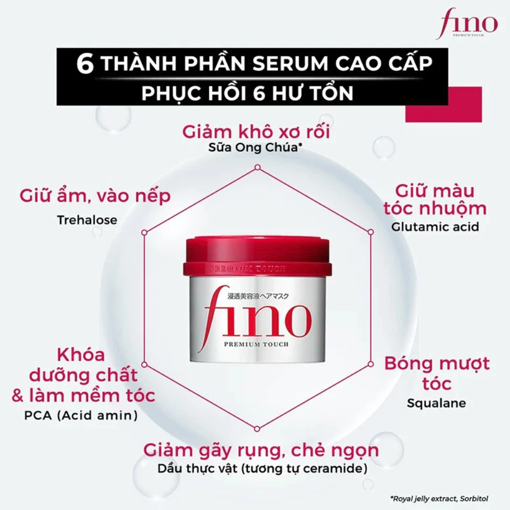 Kem ủ tóc Fino Premium Touch cải thiện tóc hư tổn 230g