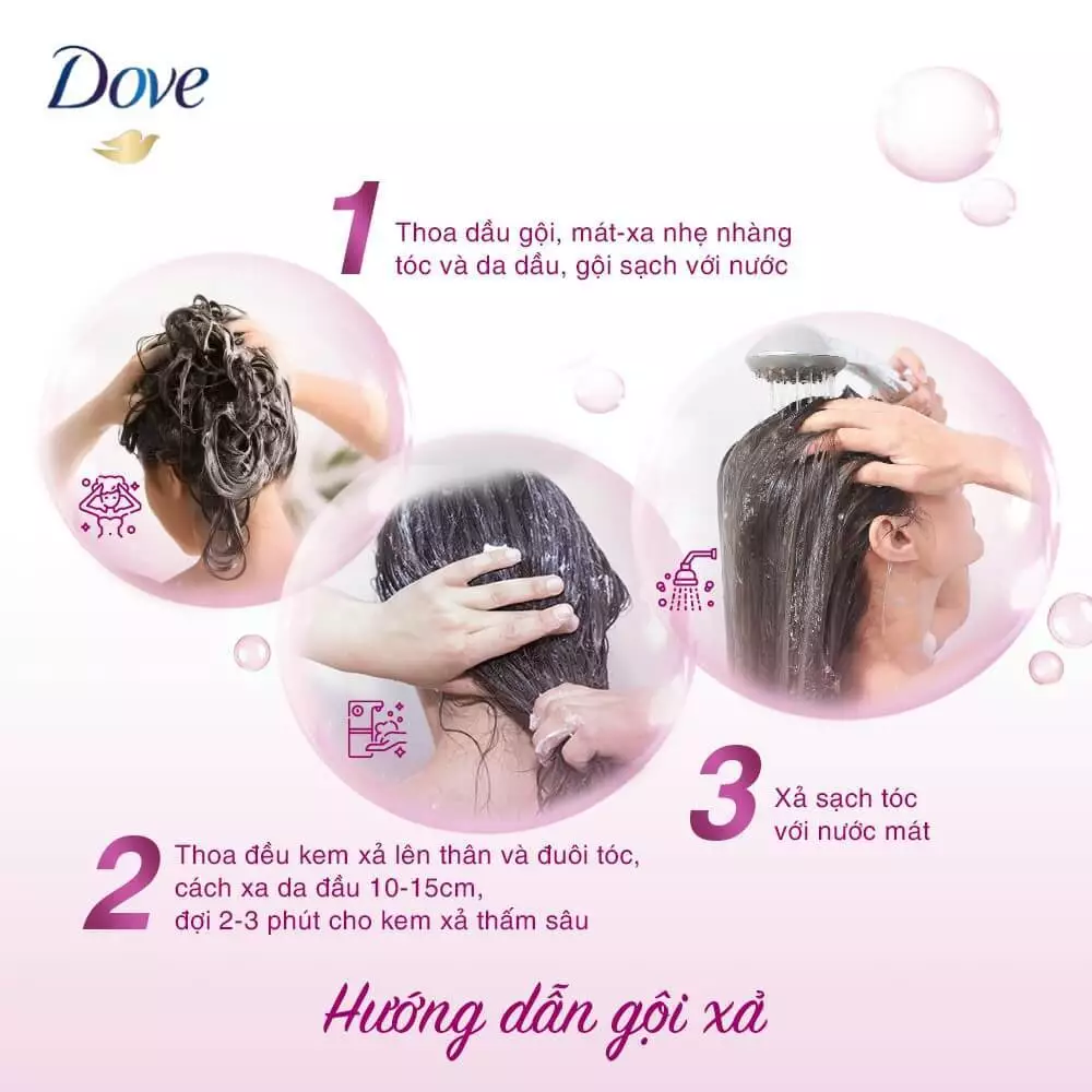 Kem xả Dove óng mềm tự nhiên 610g