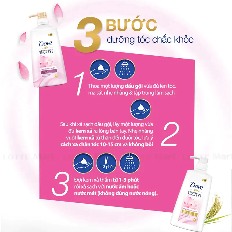 Kem xả Dove óng mềm tự nhiên 610g