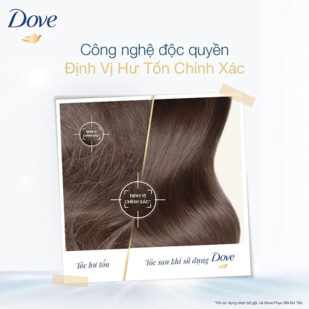 Kem xả Dove óng mềm tự nhiên 610g
