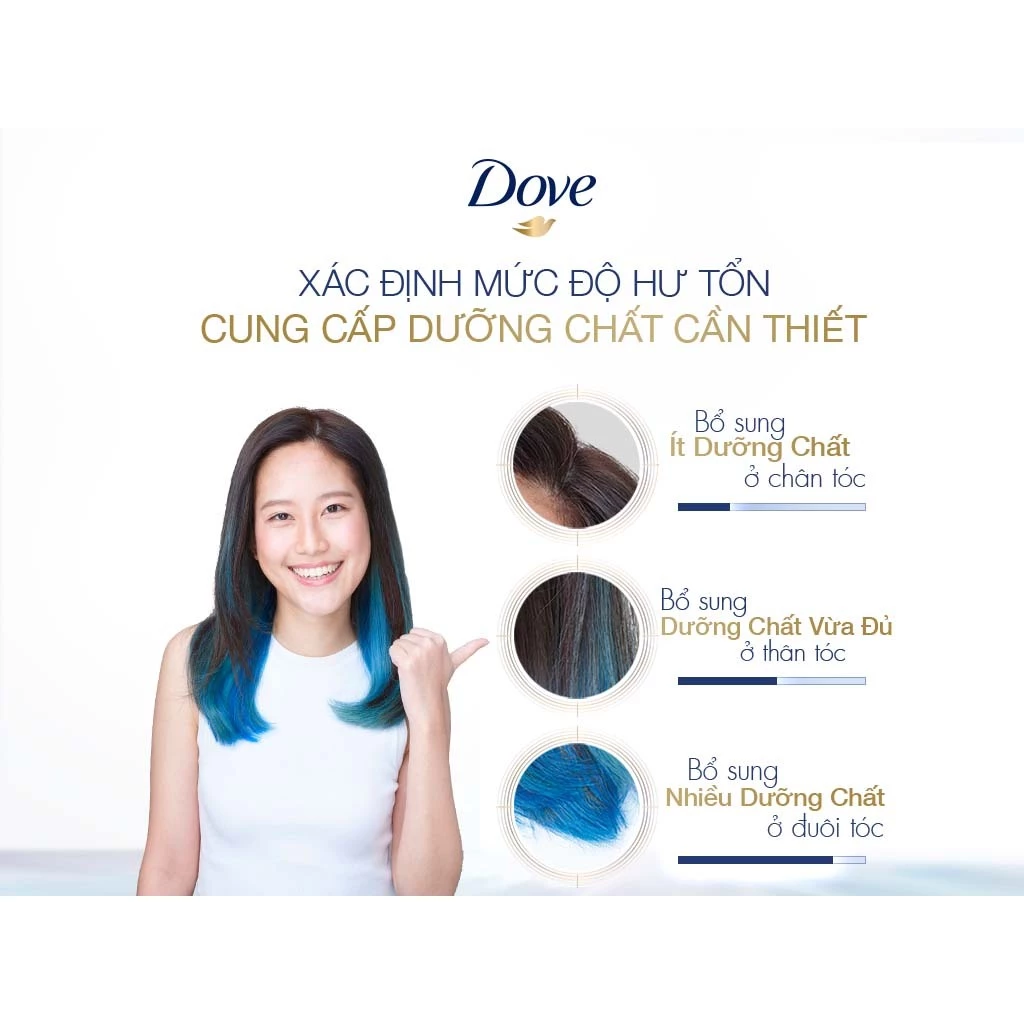 Kem xả Dove óng mềm tự nhiên 610g
