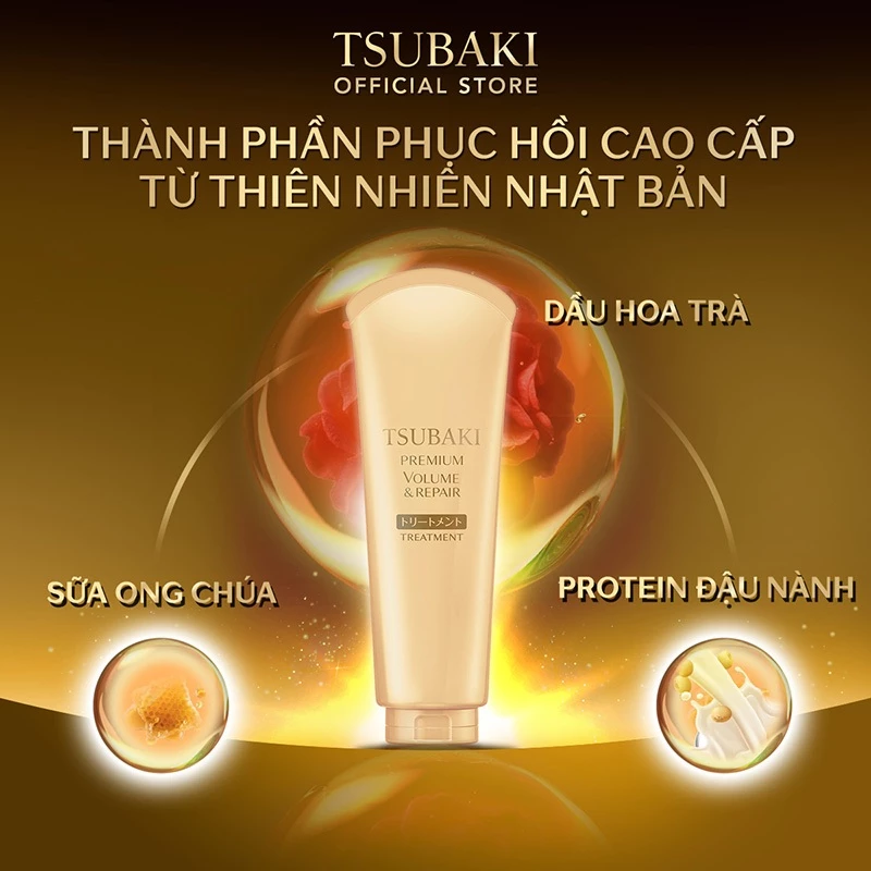 Kem xả Tsubaki phục hồi ngăn rụng tóc 180g
