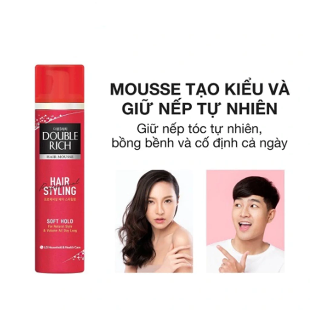 Keo tạo kiểu tóc Double Rich dạng xịt giữ tóc cố định 170ml