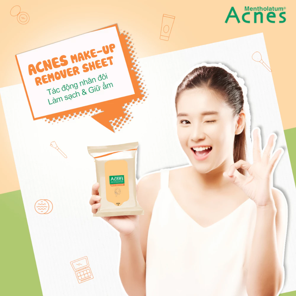Khăn giấy tẩy trang Acnes 20 miếng