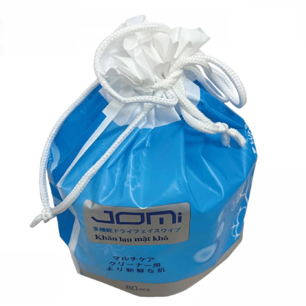 Khăn lau mặt khô Jomi 80 miếng (20x15cm)