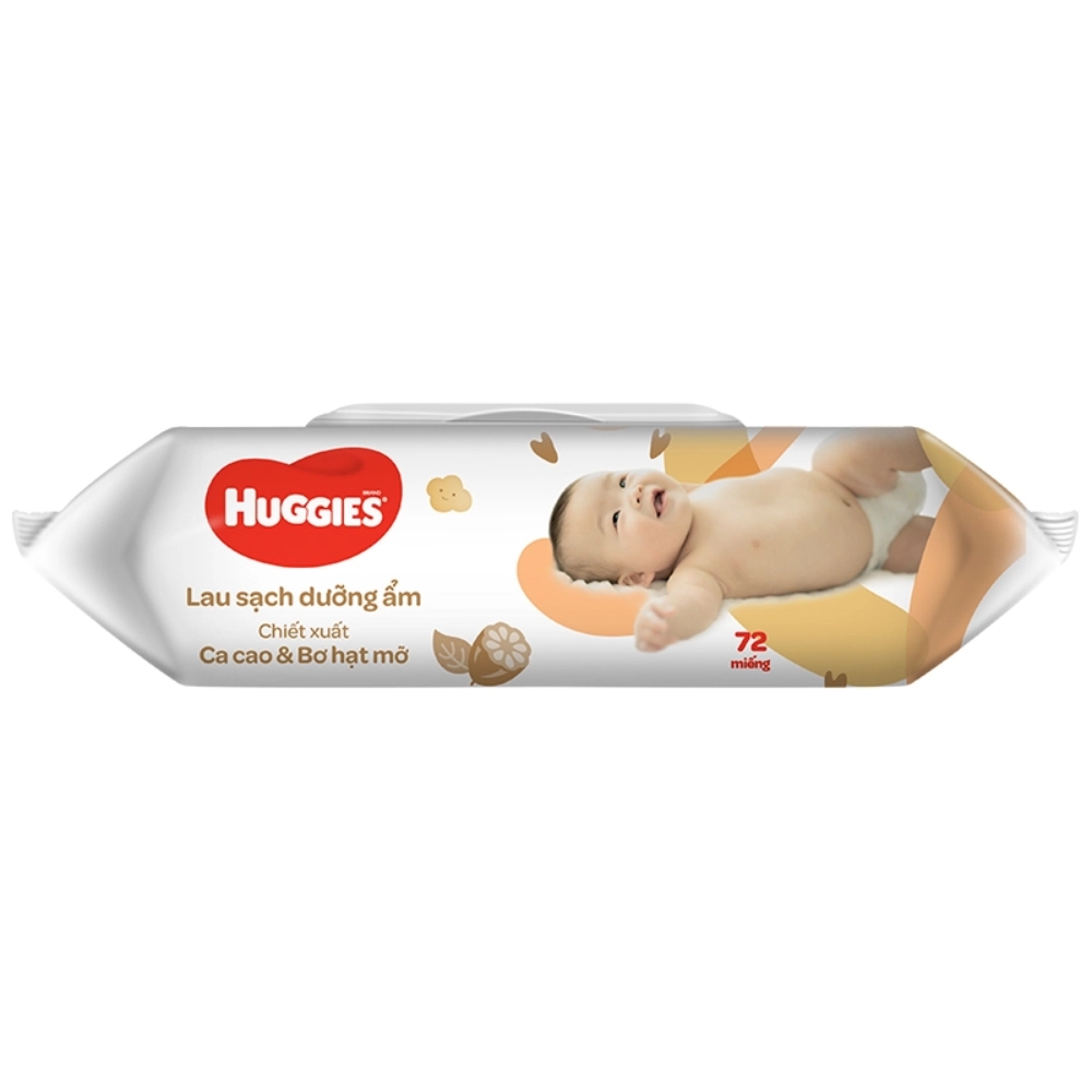 Khăn ướt Huggies Nourishing Clean không mùi gói 72 miếng