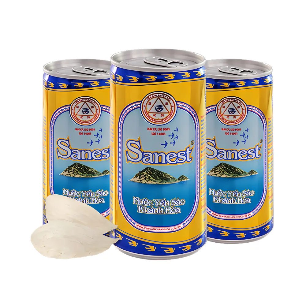 Khay 30 lon nước yến sào Khánh Hoà Sanest có đường 190ml