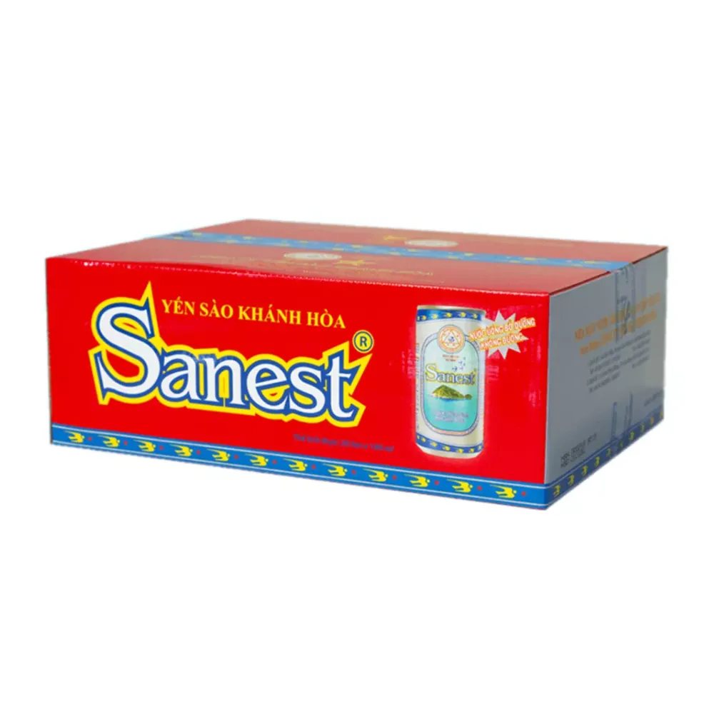 Khay 30 lon nước yến sào Khánh Hoà Sanest không đường 190ml