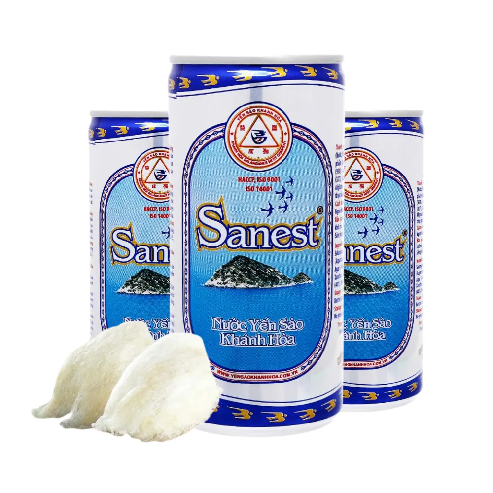 Khay 30 lon nước yến sào Khánh Hoà Sanest không đường 190ml
