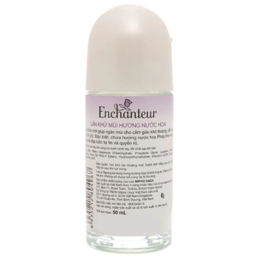 Lăn khử mùi Enchanteur sáng da Charming/Romantic/Sensation/Delightful 50ml