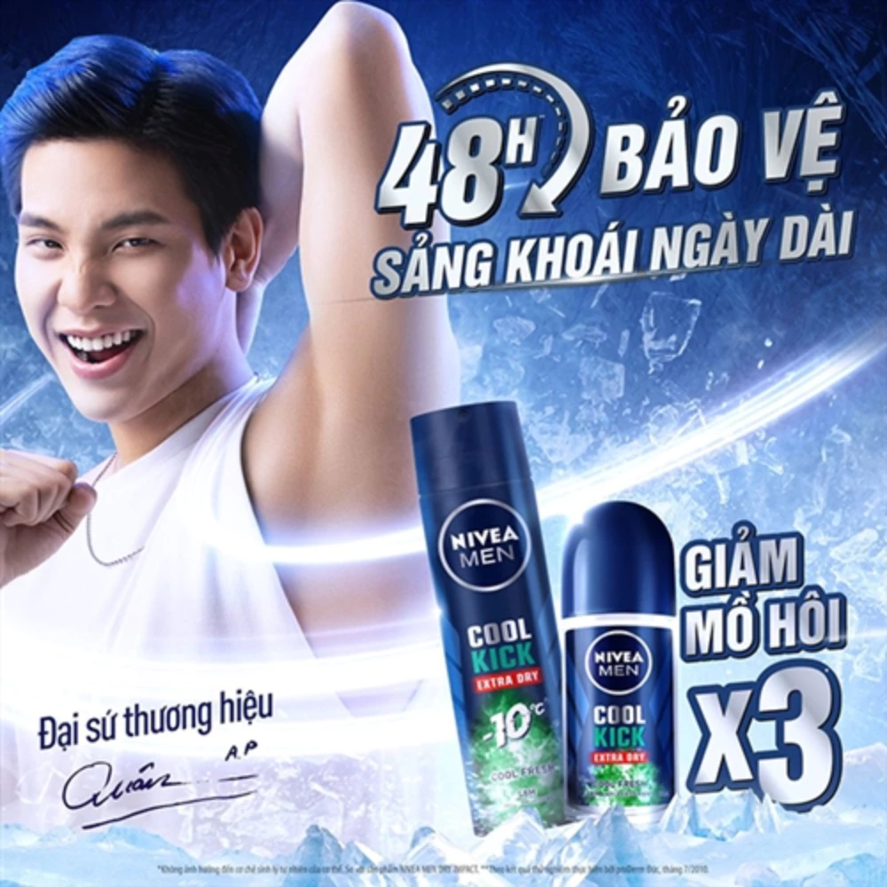 Lăn khử mùi Nivea Men mát lạnh thơm năng động/sảng khoái 50ml