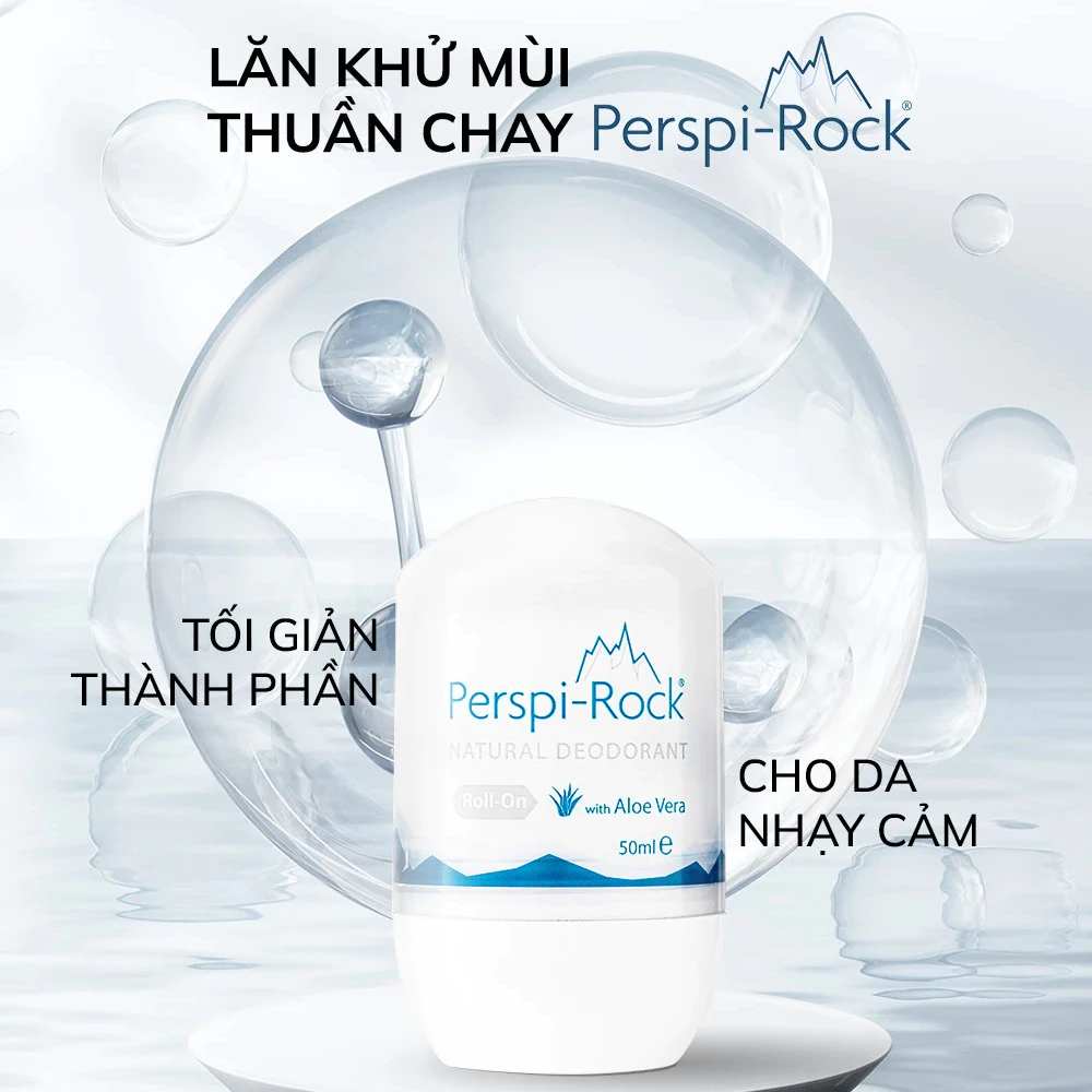 Lăn khử mùi Perspi-Rock tự nhiên chiết xuất lô hội 50ml
