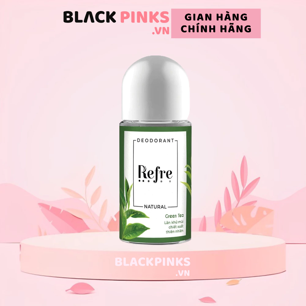 Lăn khử mùi Refre Natural hương trà xanh/Chiết xuất hương thảo/Chiết xuất hương gỗ/Hương hồng mộc lan 40ml