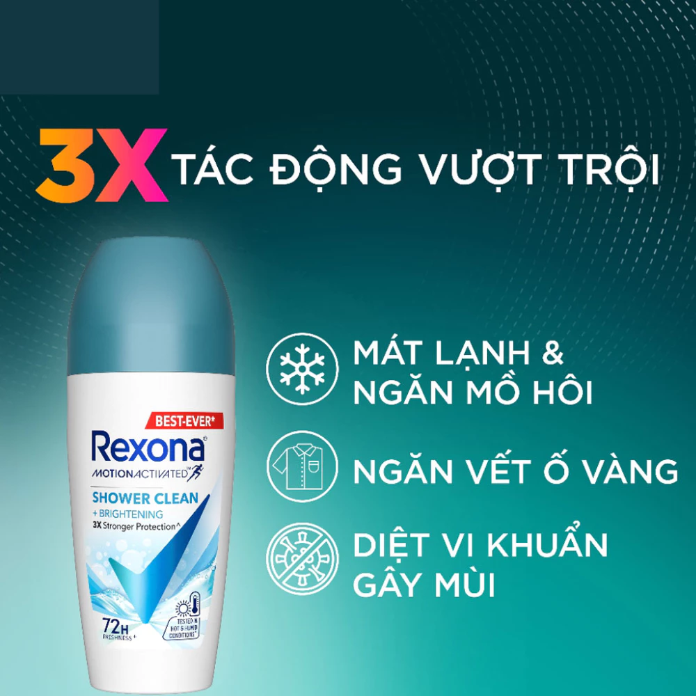 Lăn khử mùi Rexona mát lạnh sảng khoái cho nữ 45ml