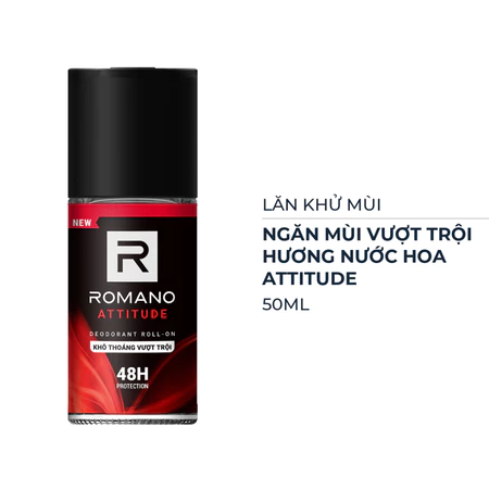 Lăn khử mùi Romano hương nước hoa Gentleman/Classic/Force/Attitude 50ml