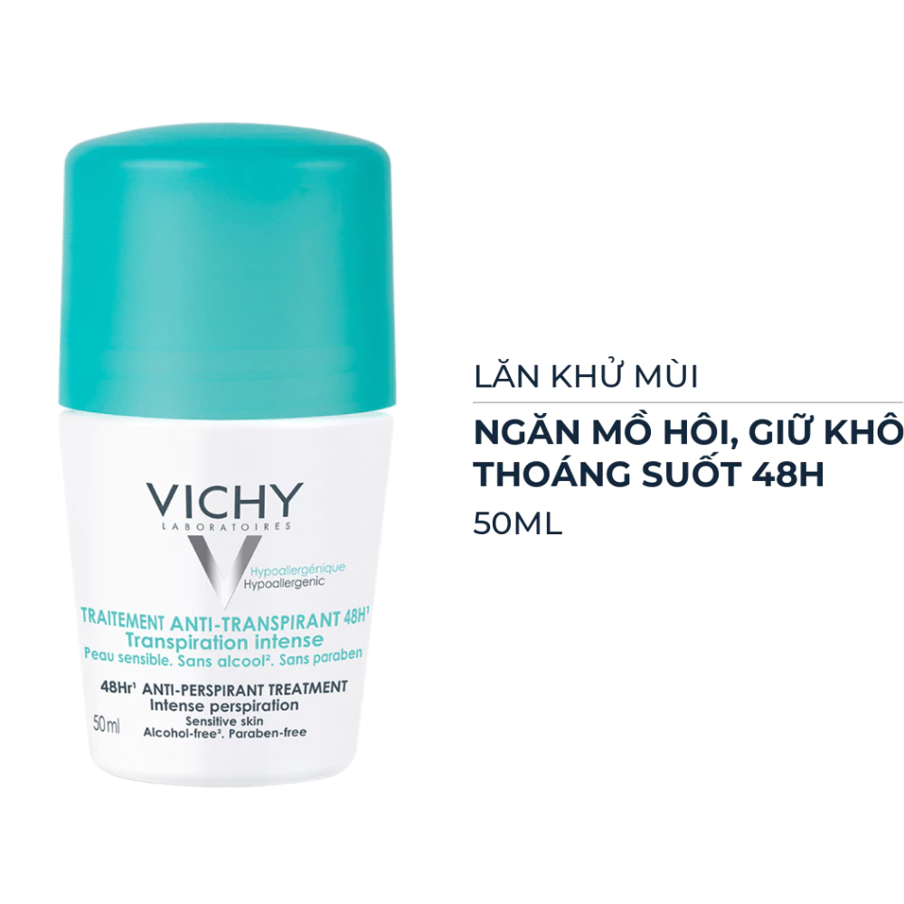 Lăn khử mùi Vichy ngăn mồ hôi, giữ khô thoáng suốt 48H/72H 50ml