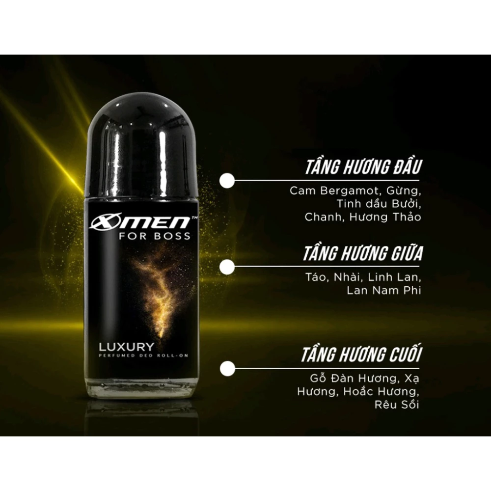 Lăn khử mùi X-Men For Boss Luxury/Intense/Motion/Legend 50ml