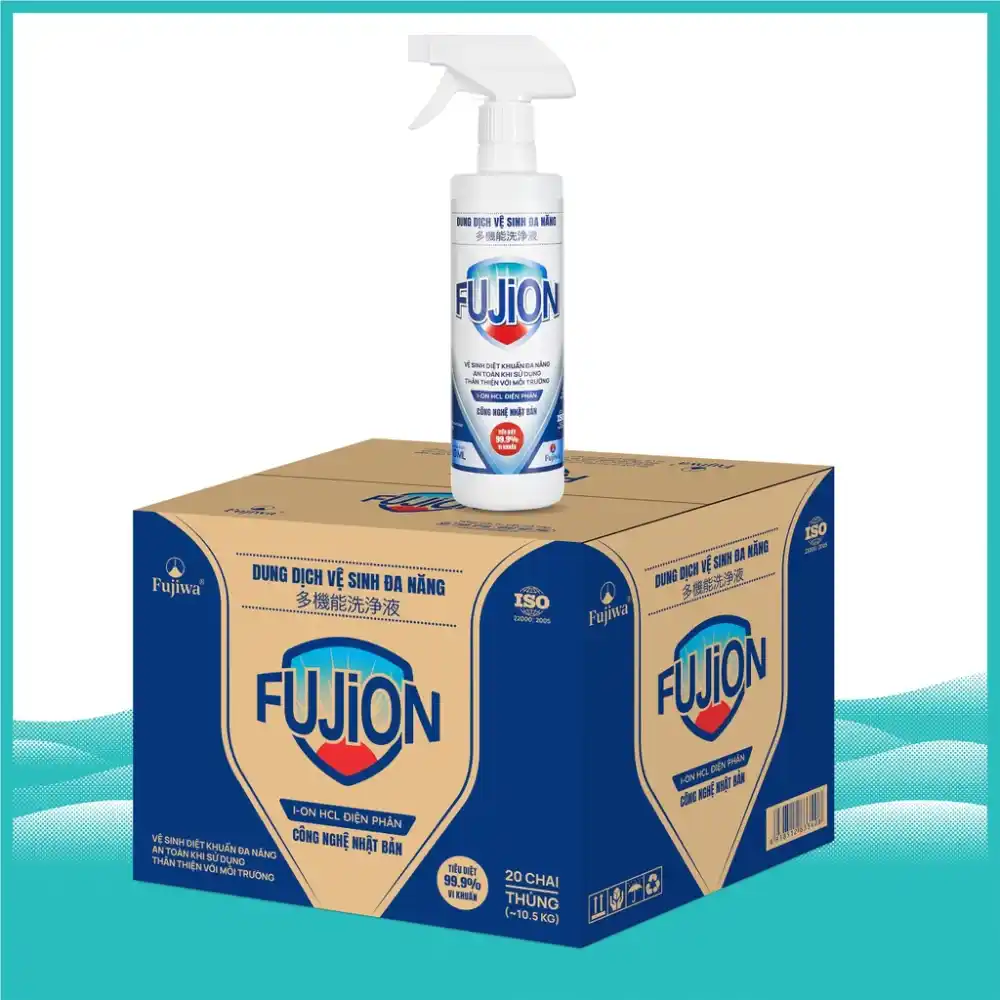 Lốc 10 chai dung dịch vệ sinh diệt khuẩn đa năng Fujion 500ml