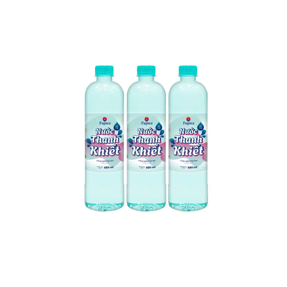 Lốc 10 chai nước thanh khiết pha sữa và uống thuốc Fujiwa 680ml
