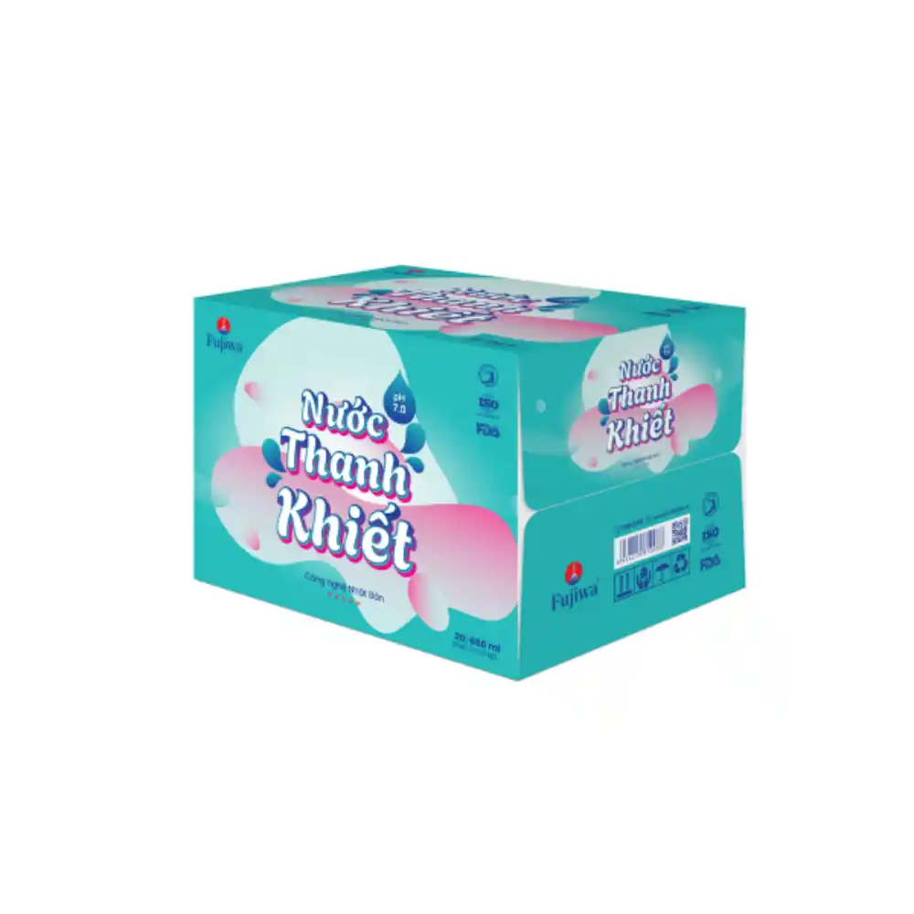 Lốc 10 chai nước thanh khiết pha sữa và uống thuốc Fujiwa 680ml