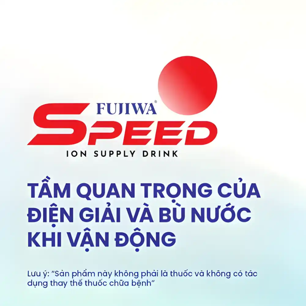 Lốc 12 chai nước uống bổ sung ion Fujiwa Speed 390ml