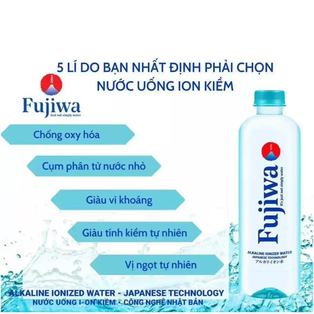Lốc 12 chai nước ion kiềm cao cấp Fujiwa 300ml