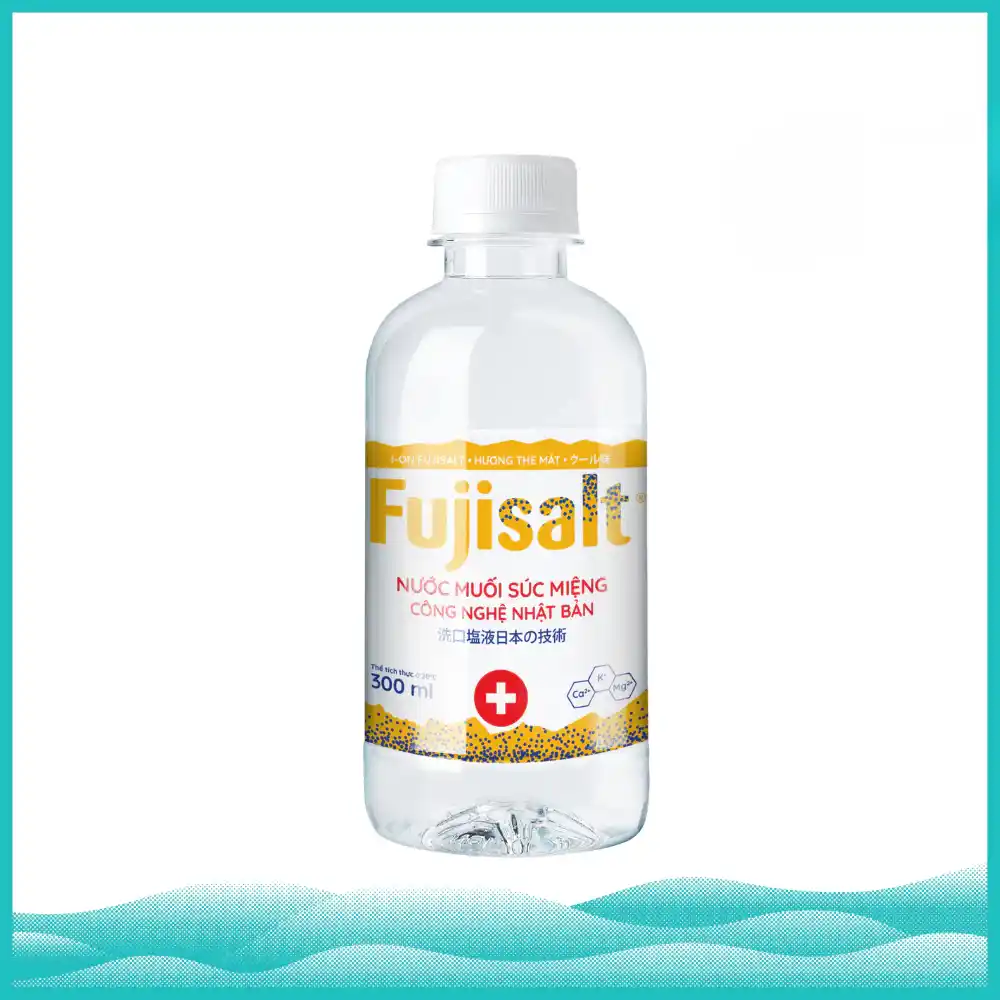 Lốc 12 chai nước muối súc miệng I-on Fujisalt 300ml