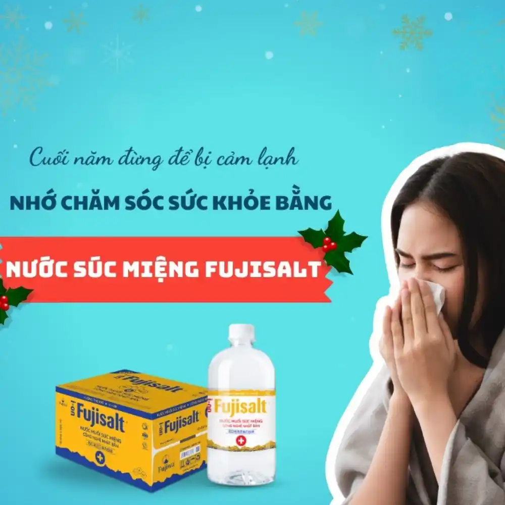 Lốc 12 chai nước muối súc miệng I-on Fujisalt 300ml