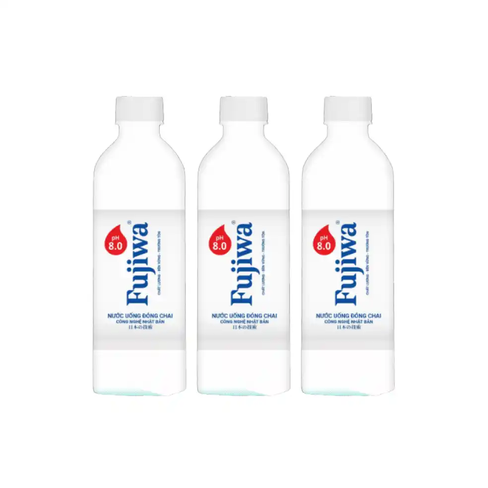 Lốc 12 chai nước pH8 bổ sung kiềm Fujiwa 450ml