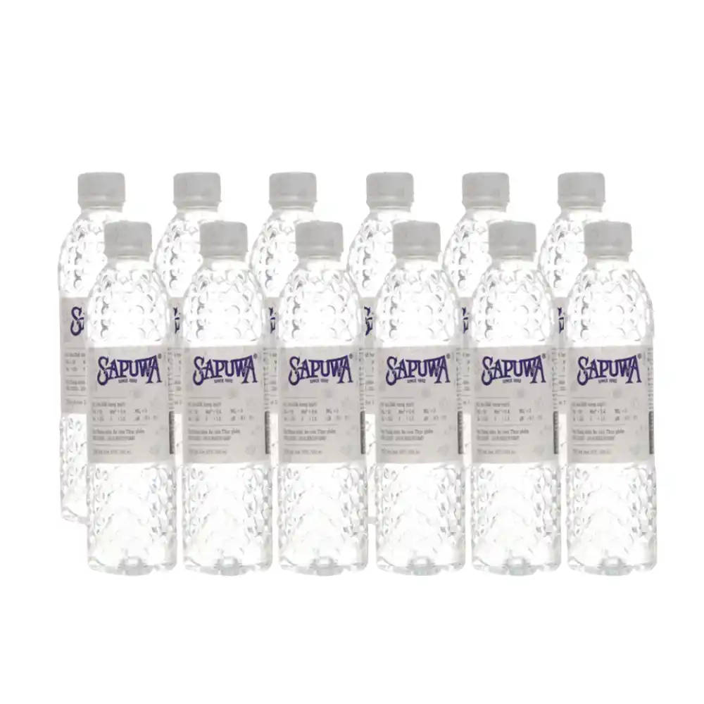 Lốc 12 chai nước uống tinh khiết Sapuwa 500ml