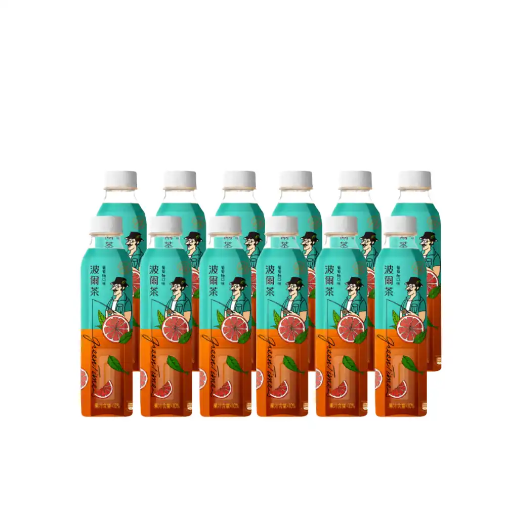 Lốc 12 chai trà Green Time hương bưởi 580ml