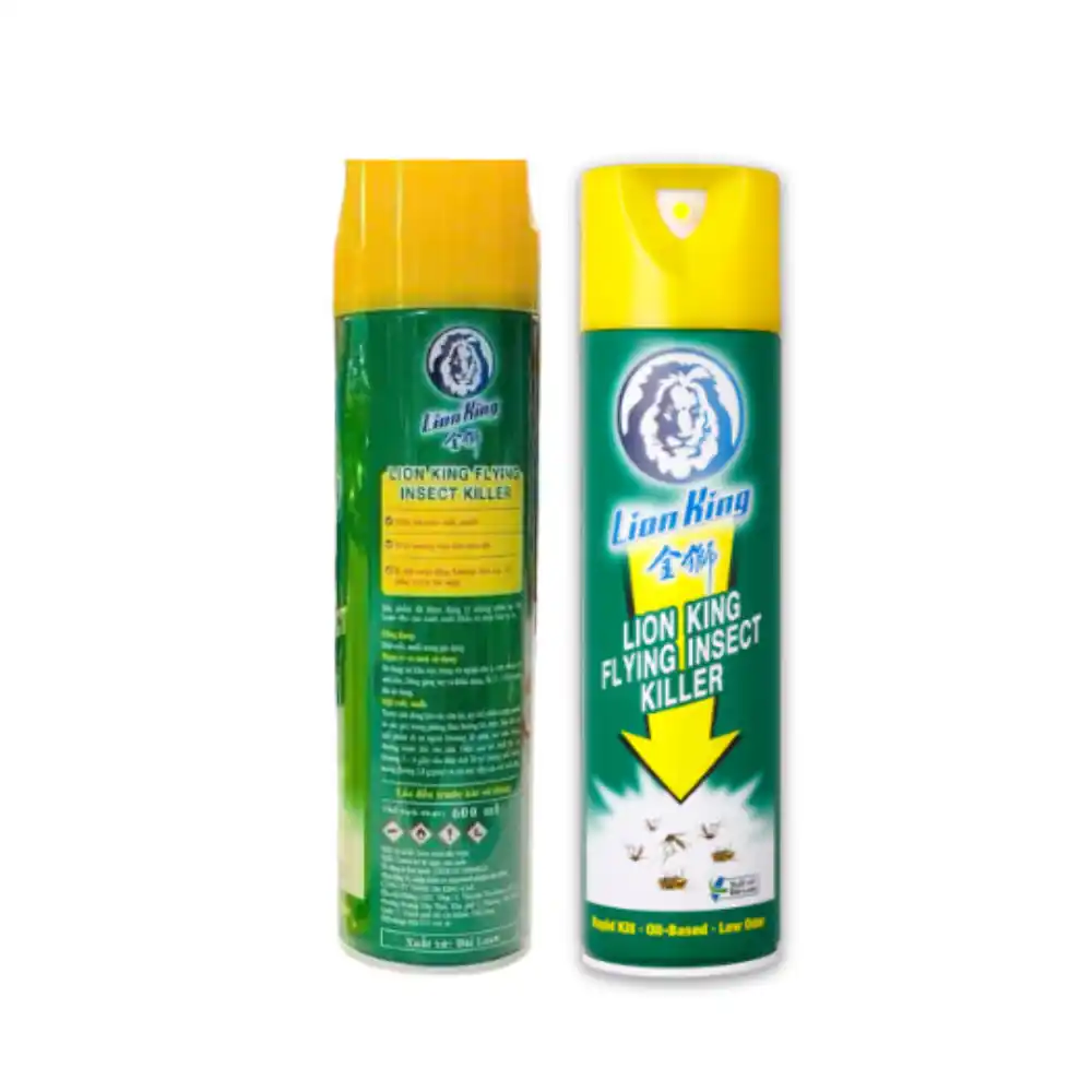 Lốc 12 chai bình xịt ruồi muỗi Lion King 600ml