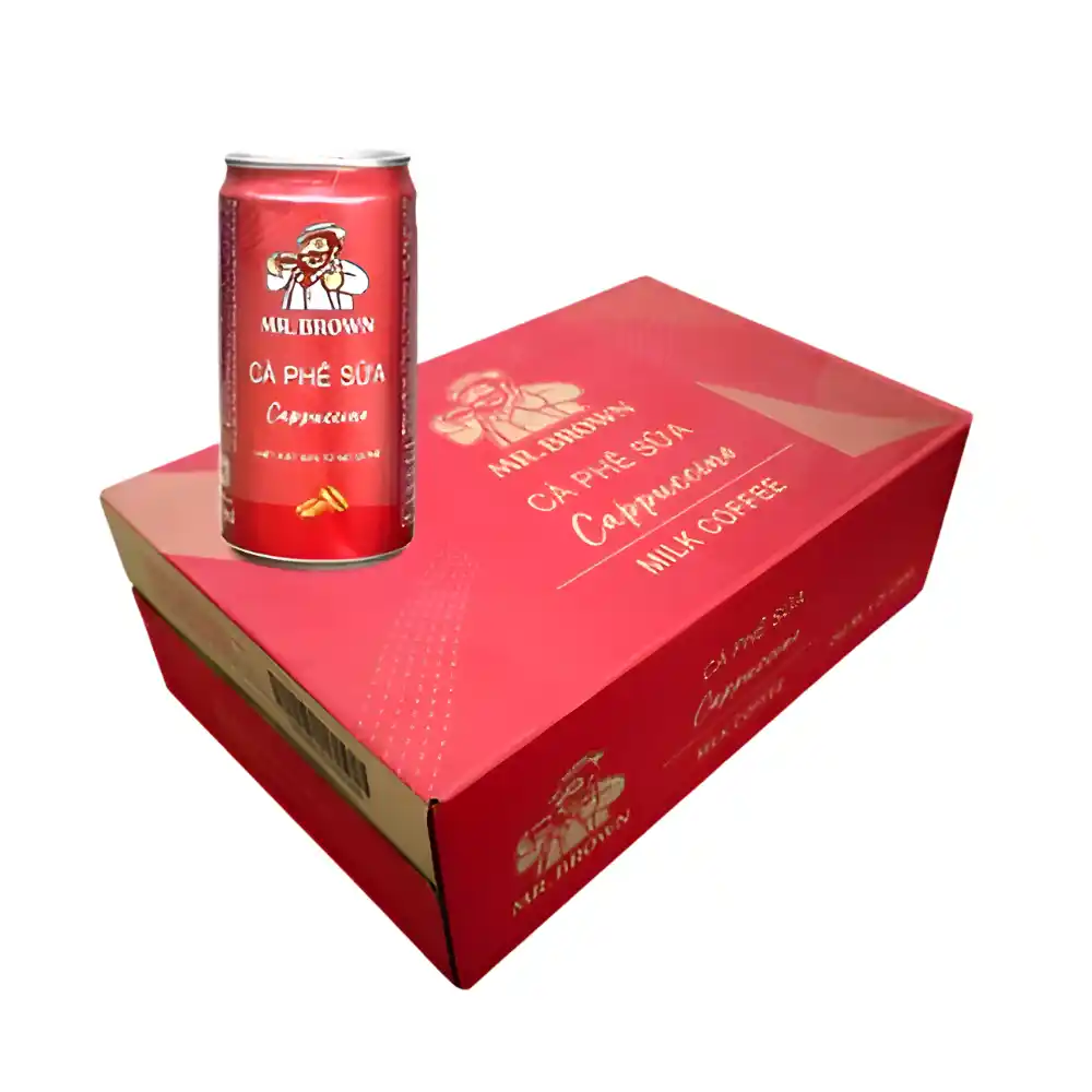 Lốc 12 lon cà phê Mr.Brown Cappuccino 240ml