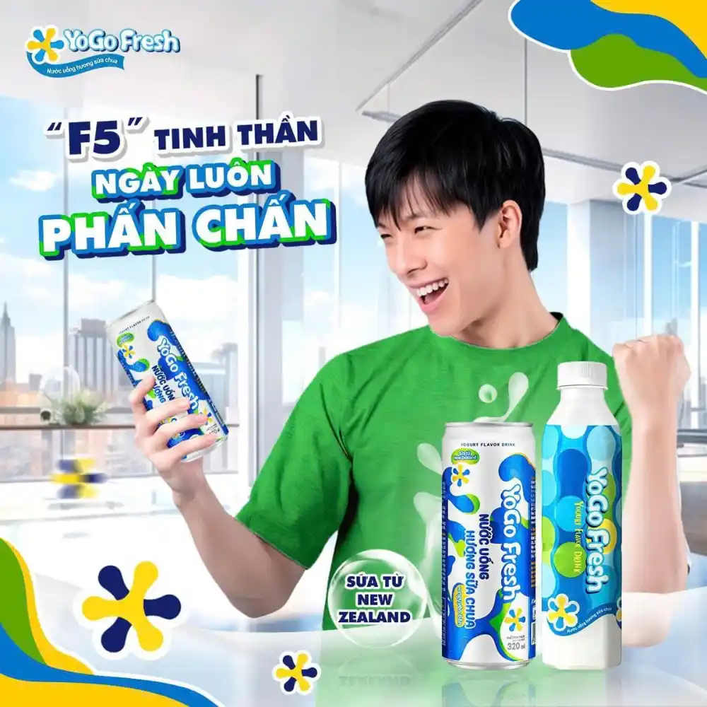 Lốc 12 lon nước uống sữa chua Yogo 320ml
